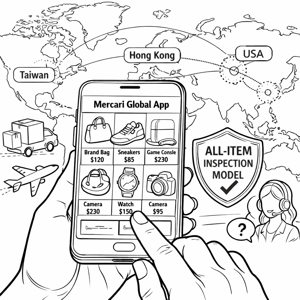 メルカリ グローバルアプリ2025年本格ローンチで、個人も越境EC参入