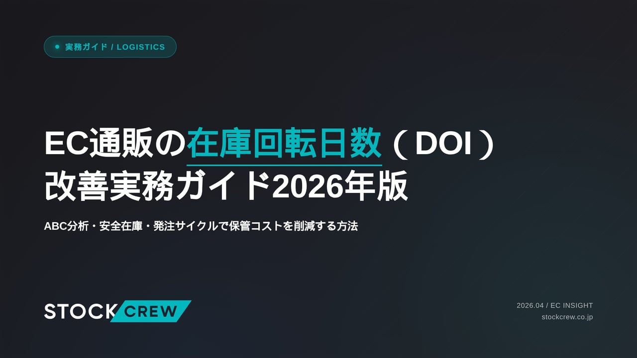 EC通販の在庫回転日数（DOI）改善実務ガイド2026年版 アイキャッチ画像