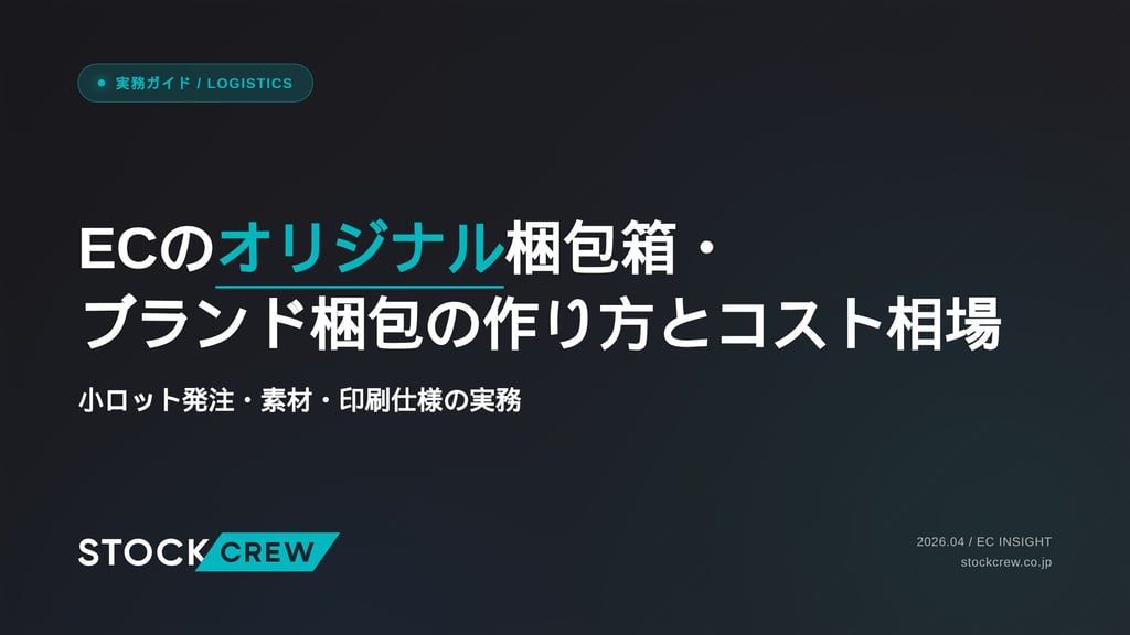ECのオリジナル梱包箱・ブランド梱包の作り方とコスト相場｜小ロット発注・素材・印刷仕様の実務