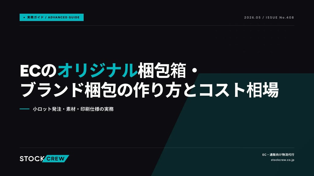 ECのオリジナル梱包箱・ブランド梱包の作り方とコスト相場｜小ロット発注・素材・印刷仕様の実務
