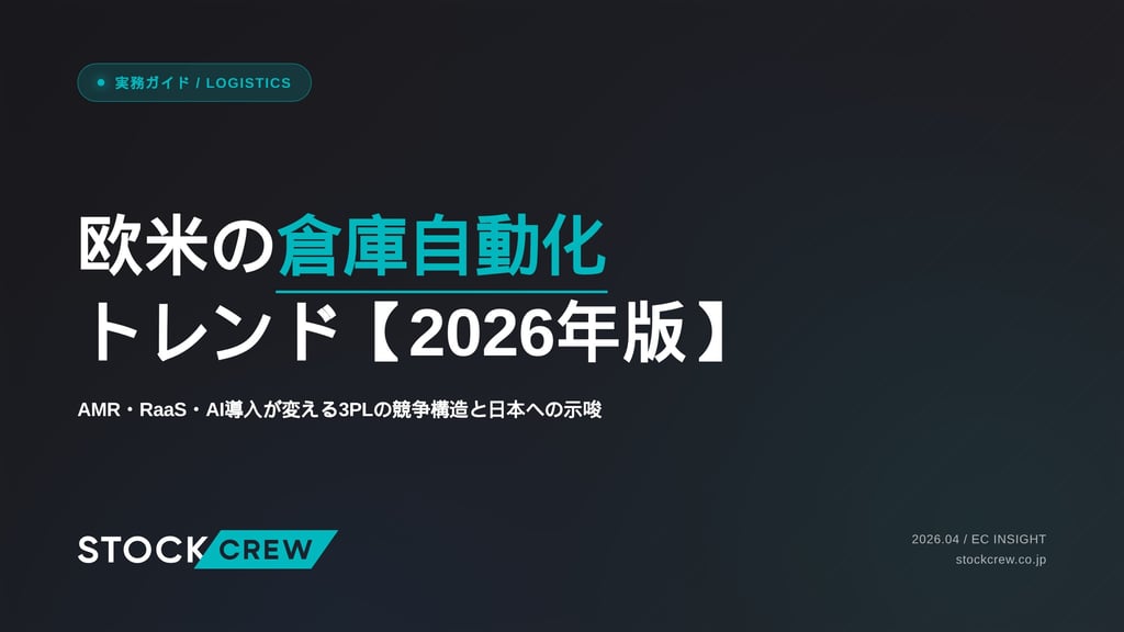 欧米の倉庫自動化トレンド【2026年版】｜AMR・RaaS・AI導入が変える3PLの競争構造と日本への示唆