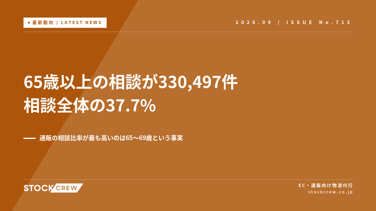 65歳以上の消費生活相談が330,497件、全体の37.7% アイキャッチ画像
