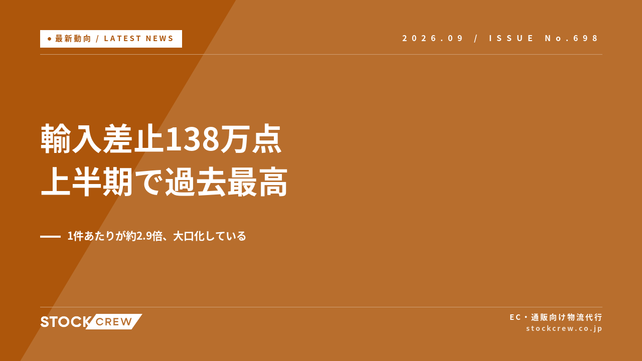 税関の輸入差止が上半期最高、点数は225.7%増の138万点 アイキャッチ画像