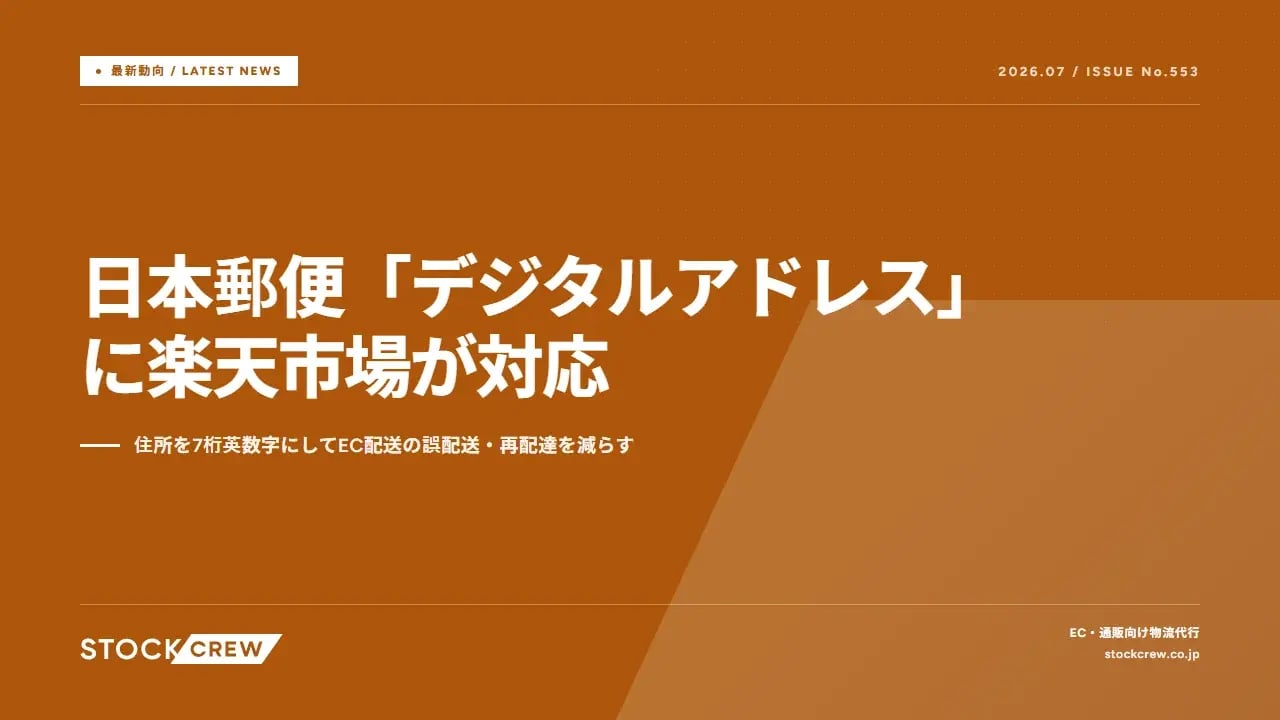 日本郵便「デジタルアドレス」に楽天市場が対応 アイキャッチ画像