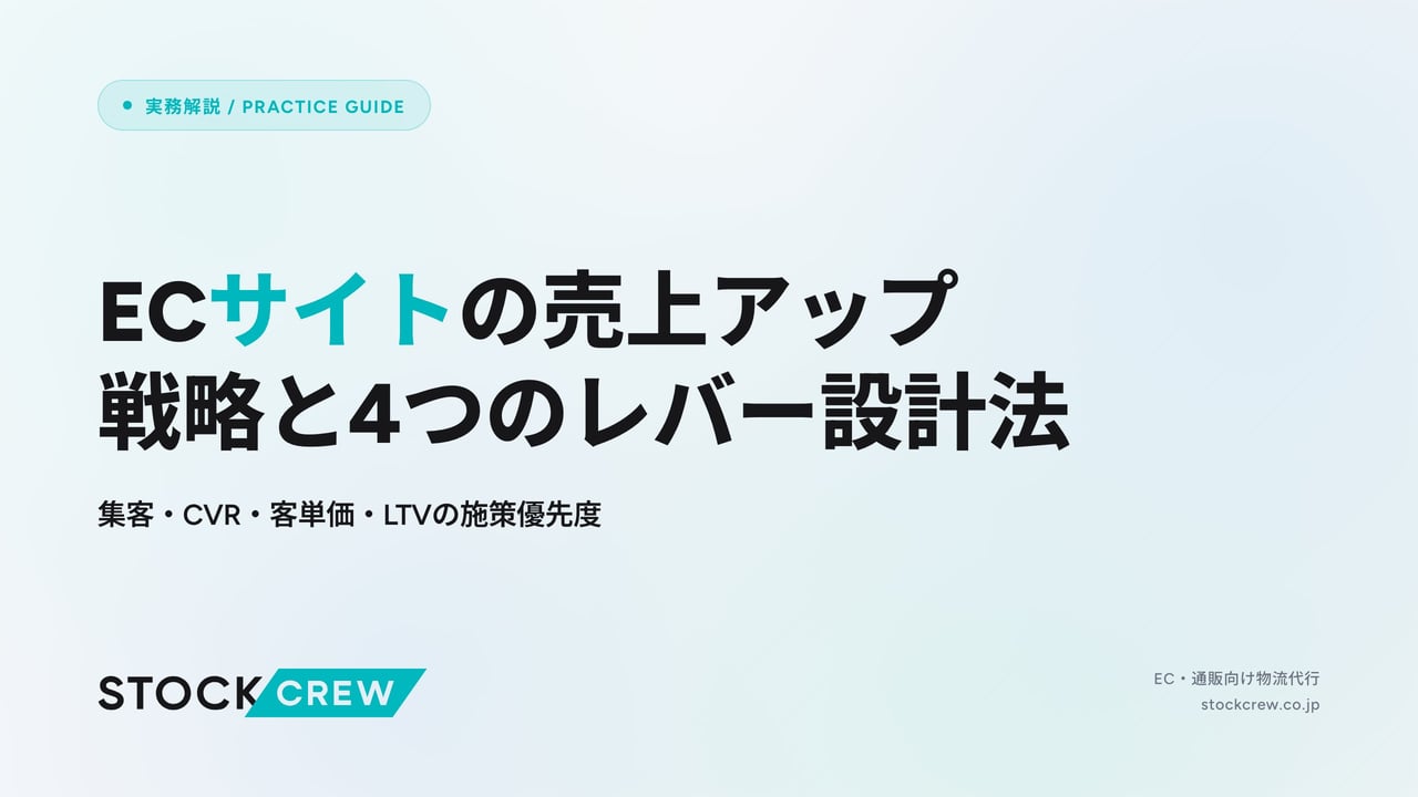 ECサイトの売上アップ戦略と4つのレバー設計法 アイキャッチ画像