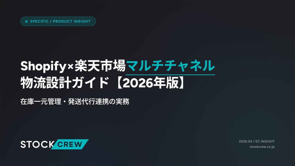 Shopify×楽天市場マルチチャネル物流設計ガイド【2026年版】｜在庫一元管理・発送代行連携の実務