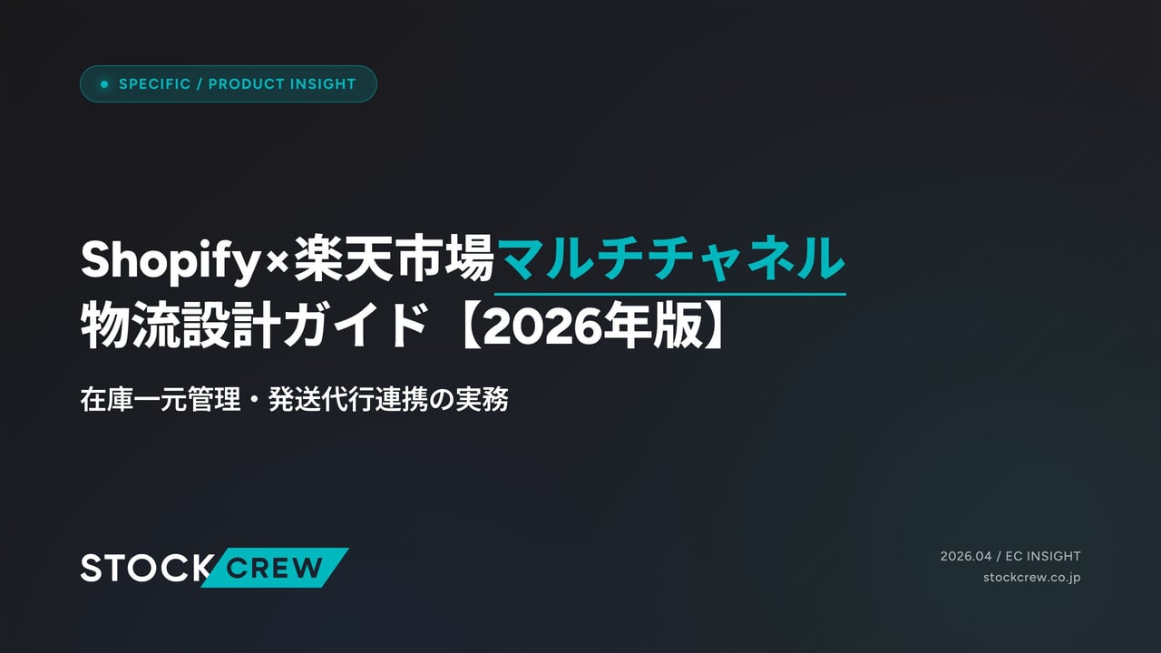 Shopify×楽天市場マルチチャネル物流設計ガイド【2026年版】 アイキャッチ画像