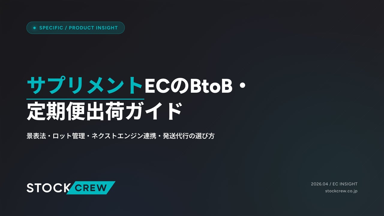 サプリメントECのBtoB・定期便出荷ガイド アイキャッチ画像
